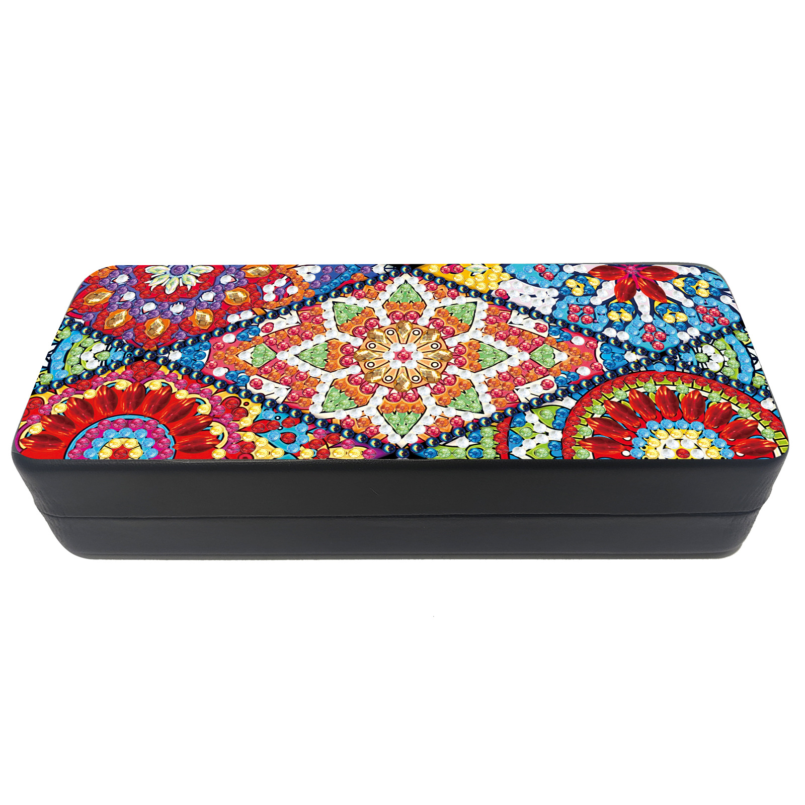 Transfronterizos para pintura de diamantes caja de perímetro hecha a mano DIY puntual pintura pegada caja de regalo dibujos animados 5D caja de gafas almacenamiento