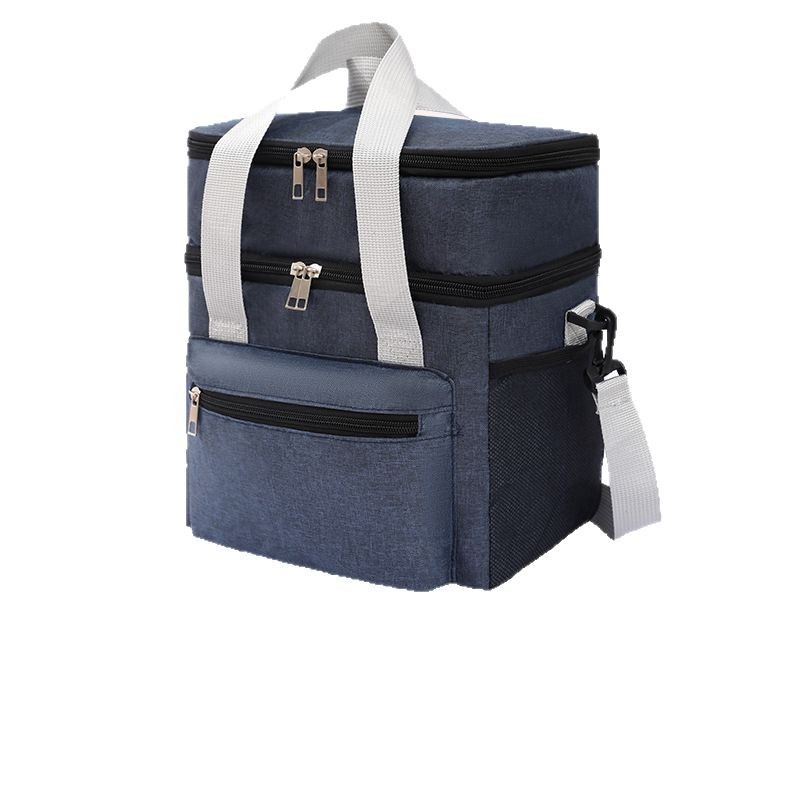 Nuevos productos transfronterizos de gran capacidad doble bolsa de almuerzo picnic al aire libre bolsa de hielo puede ser bolsa de aislamiento de tamaño exterior Amazon