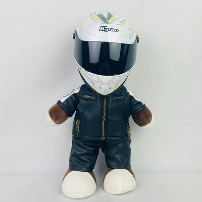 Motosiklet dəbilqələri – Doll - 28cm-black-leather-paper-crane-s-size-includes-helmet-buckle
