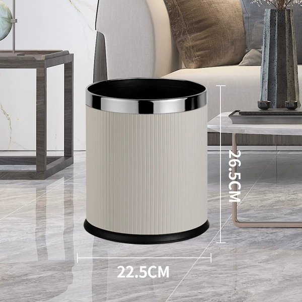 Double-layer plastic inner and outer barrel with white striped silver ring, capacity 10L, can be printed with LOGO
