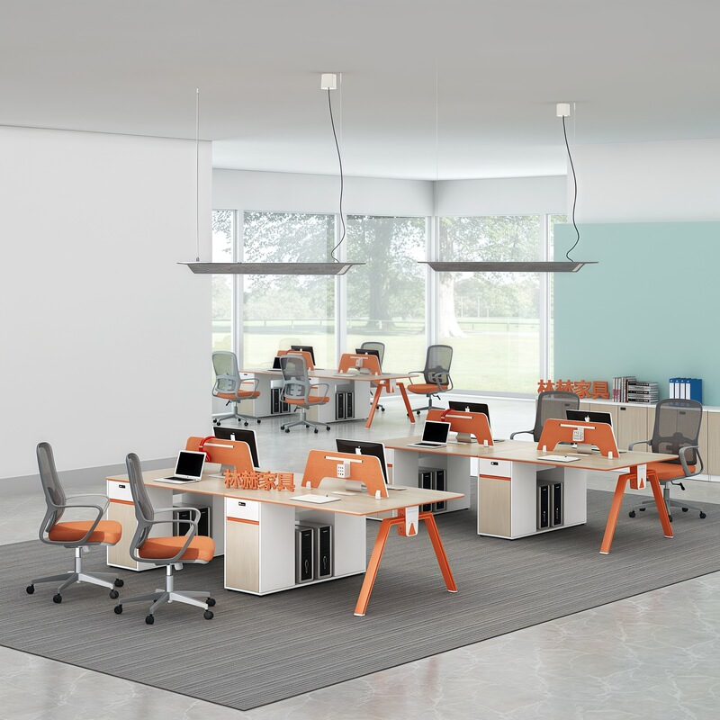 Office Staff Desk and Chair Set, Four, Four and a Half, Six, Double-Seater Office Partition Cubicle Workstation, Finance Desk, Computer Desk