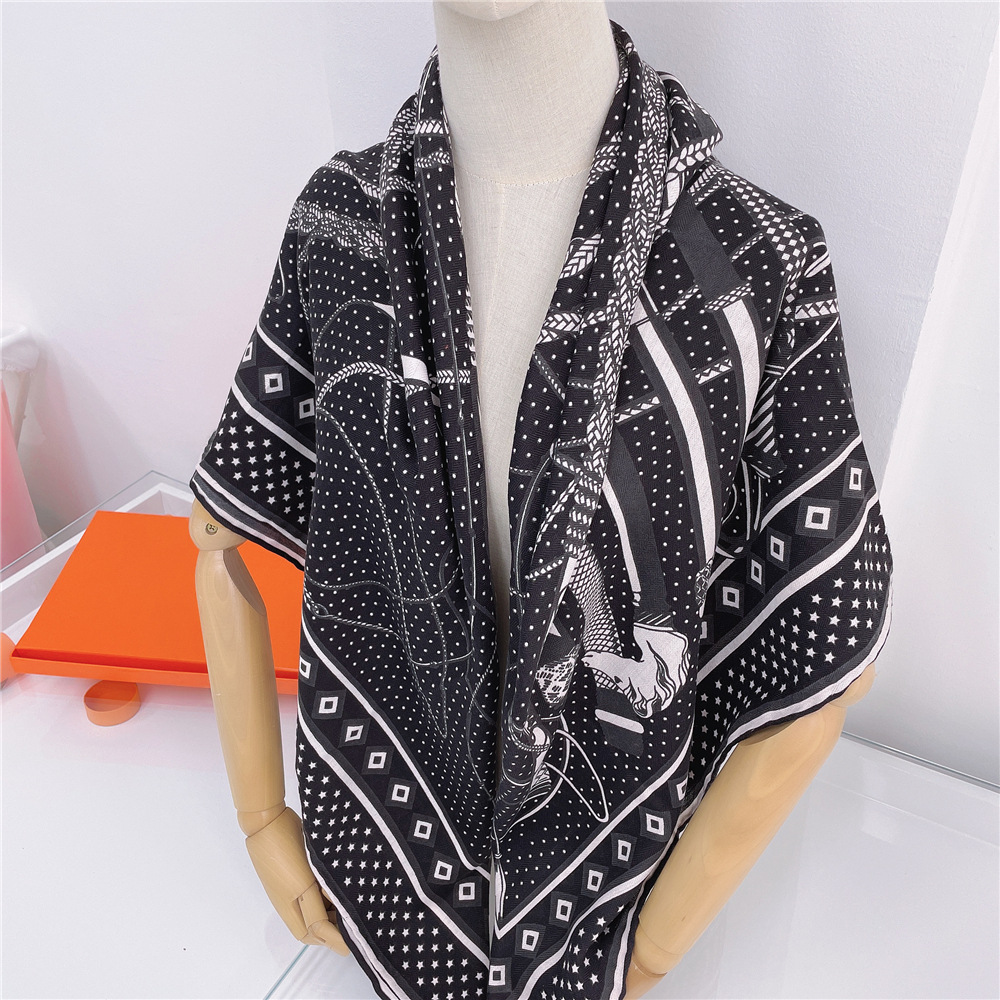 Women's Fashion Flower Imitation Cashmere Printing Shawls display picture 40