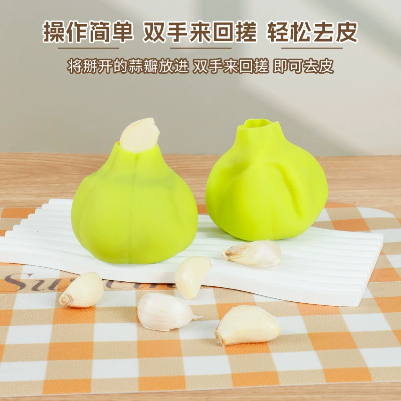 Хиты бестселлеры cross-border силиконовый очиститель чеснока, креативная кухонная бытовая чесночная форма, удобный силиконовый очиститель чеснока