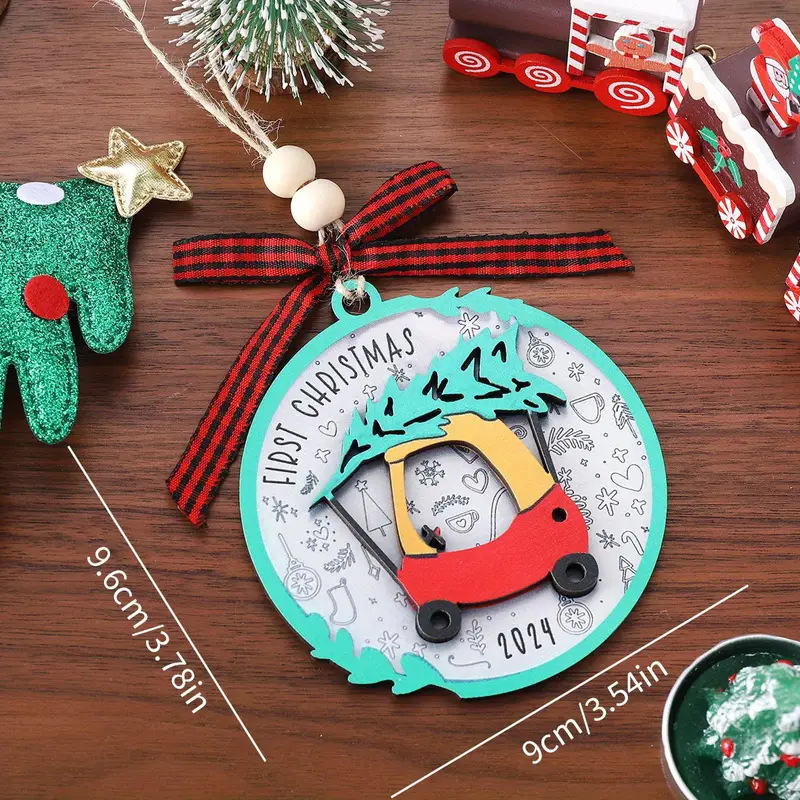 2025年越境新築祝いギフト クリスマス 母の日 バレンタインデー 装飾品 玄関用丸型木製吊り飾り|undefined