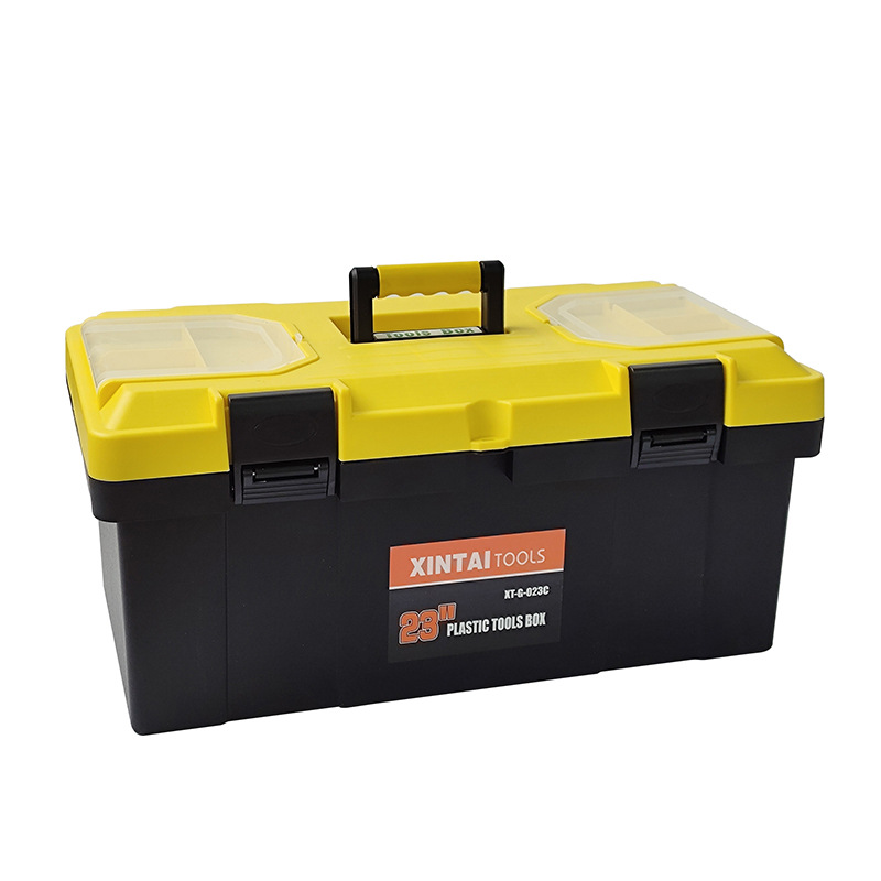 家庭用プラスチック携帯多機能金物工具箱車載修理ツール二重収納ボックスメーカー卸売り