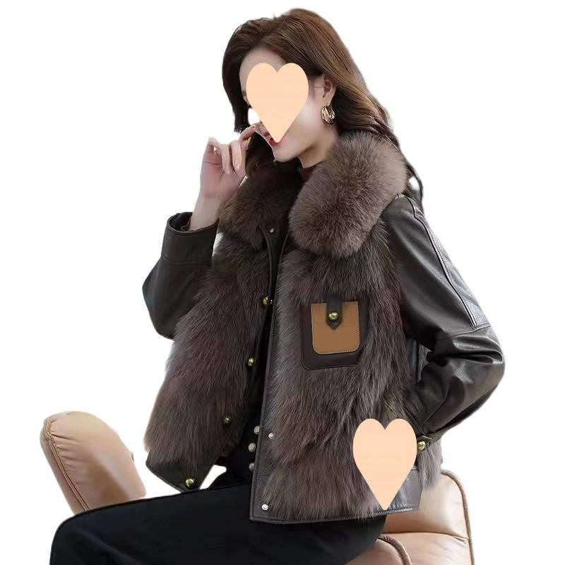 Limengfang Demi-season Short Winter Jacket, Internet-Celebrity Thickened Fur-Lined Coat for Women, Sizes L-4XL