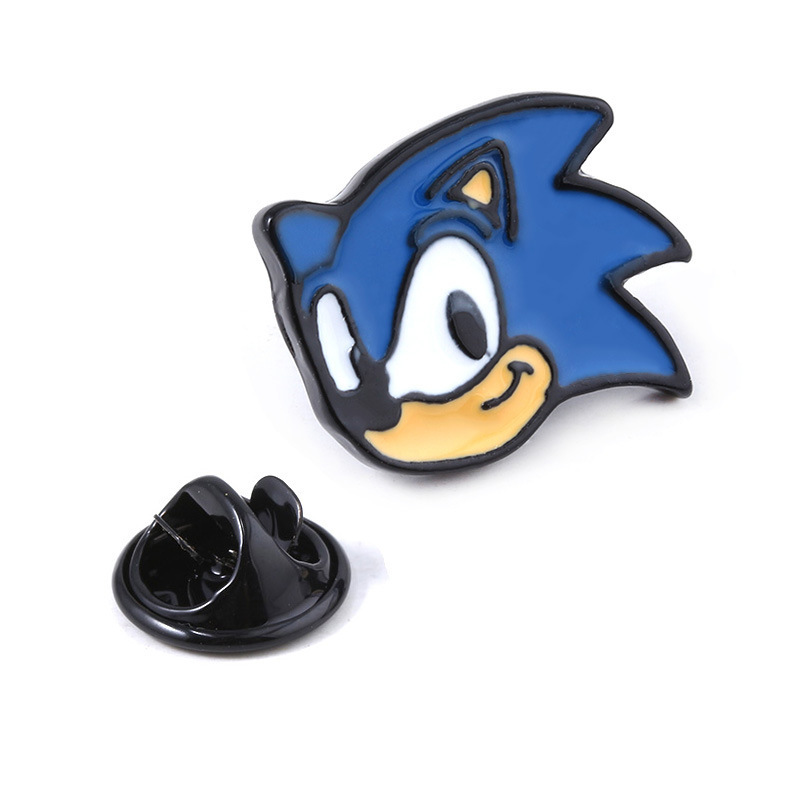 Shirt Badge Decoration Small Gift Sonic the Hedgehog Cartoon Metal Brooch Game Peripheral Bag Pin