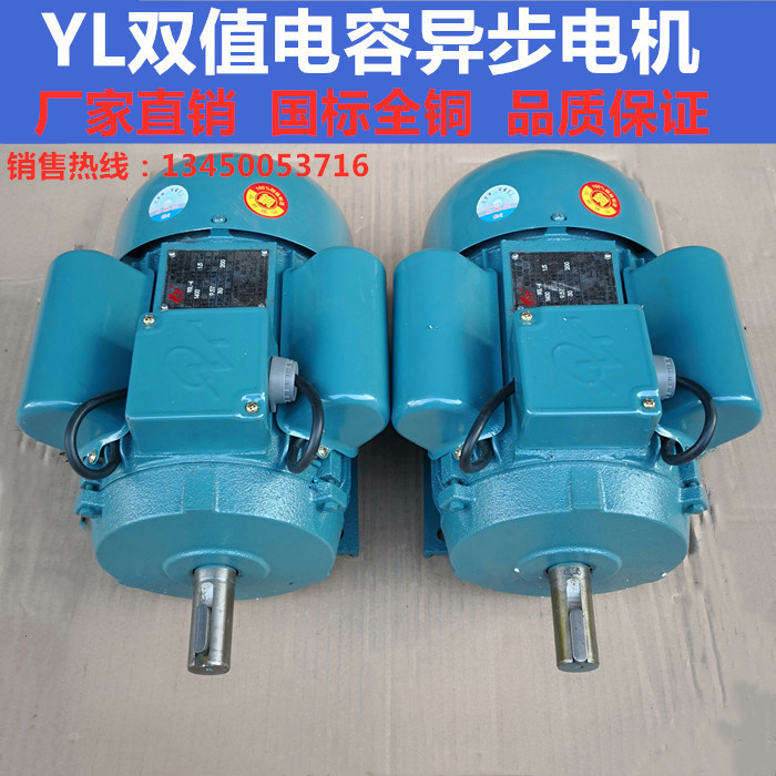 单相YL双值电容异步电机YC单相感应电机370W-4KW220V铁壳全垒德株