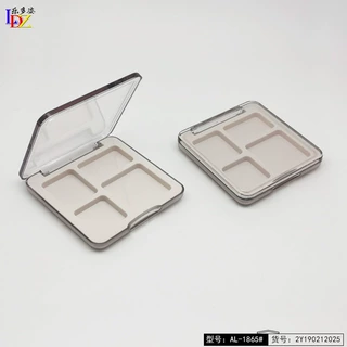 眼影透明方形眼影盒腮红盘口红盘彩妆盒分装盘多格多色4格4色空盒