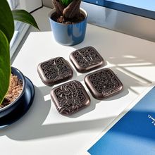 新款梅兰竹菊合金焚香沉香盘香炉 家用室内小香炉迷你创意檀香炉