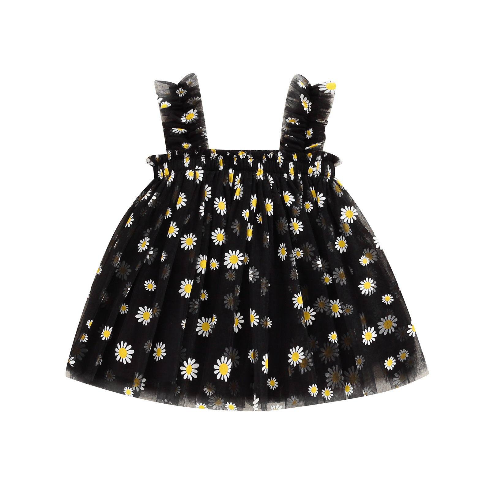 Vestido Princesa Niña Verano — Tul Bordado, Estilo Exportación