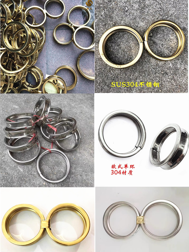 304不锈钢单环弯管圆圈圆环欧式圆环大门窗装饰花环门花配件