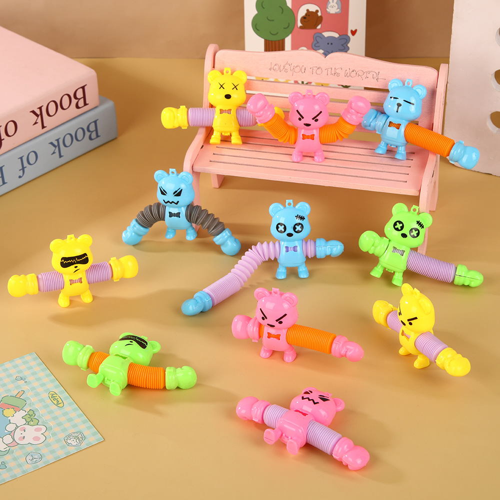 New Stretchable Stress-Relief Bear Cartoon Stretch Toy for Parent-Child Interaction, Kindergarten Toy, Gift, Prize