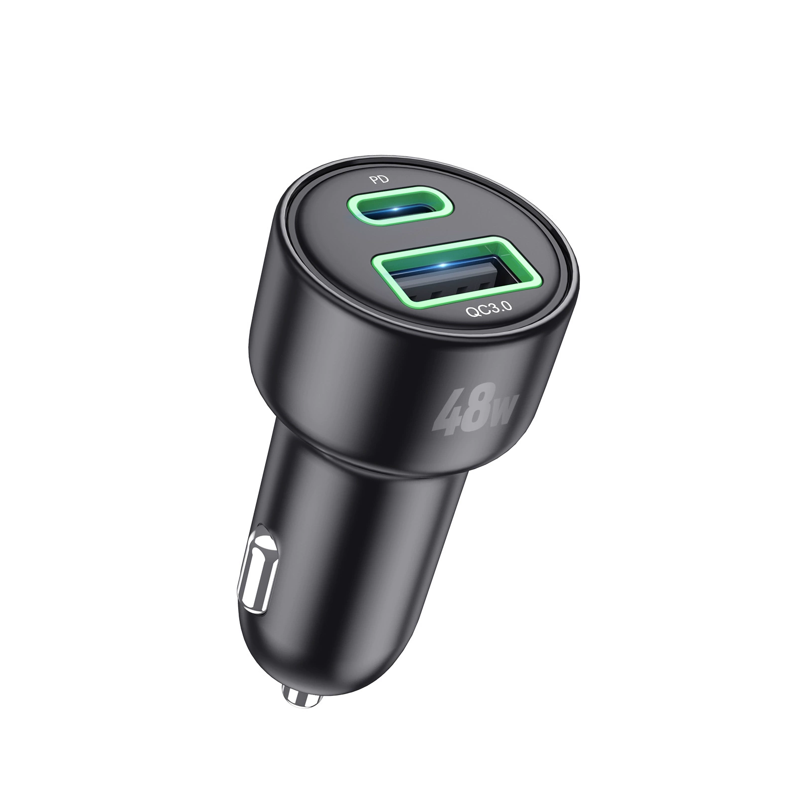 Подходит для автомобильного зарядного устройства Apple 16/15/14 48W PD один к двум USB-C двойная быстрая зарядка прикуриватель