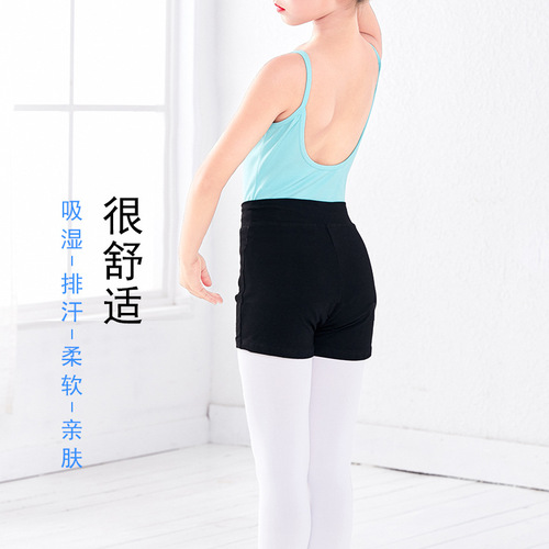 Children's dance clothing, girls' ballet shorts, female boxers, black three-quarter pants, girls' practice clothing, dancing leggings