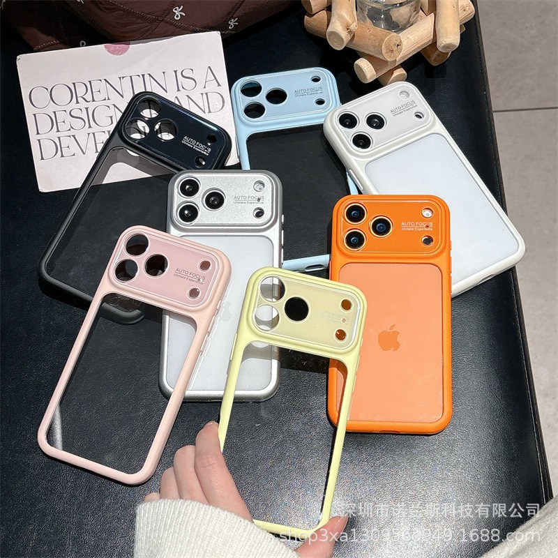 新款凹槽秒变iPhone17Pro max手机壳16适用苹果15高透DIY马卡龙17