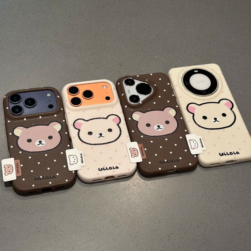 Polka Dot Rilakkuma Suitable for Apple 17 Mobile Phone Case 16Promax Anti-Fall 15Pro All-Inclusive 13/14 Protective Cover Polka Dot Rilakkuma Suitable for Apple 17 Mobile Phone Case 16Promax Anti-Fall 15Pro All-Inclusive 13/14 Protective Cover