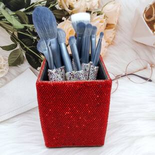 Square pens holder, table storage basket, brush, storage system