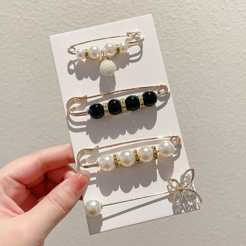 Falda con hebilla de cintura de perlas, circunferencia de cintura grande, cambio de artefacto, hebilla anti-luz, ropa, broche de diseño fijo