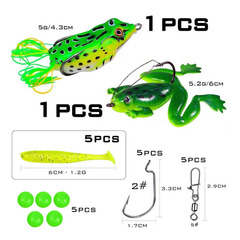 Wholesale 23 Piece Lure Kit for Fishing with Popper Jighead, Soft Plastic Worm, T-Tail Crankbait, Outdoor Fishing Bait