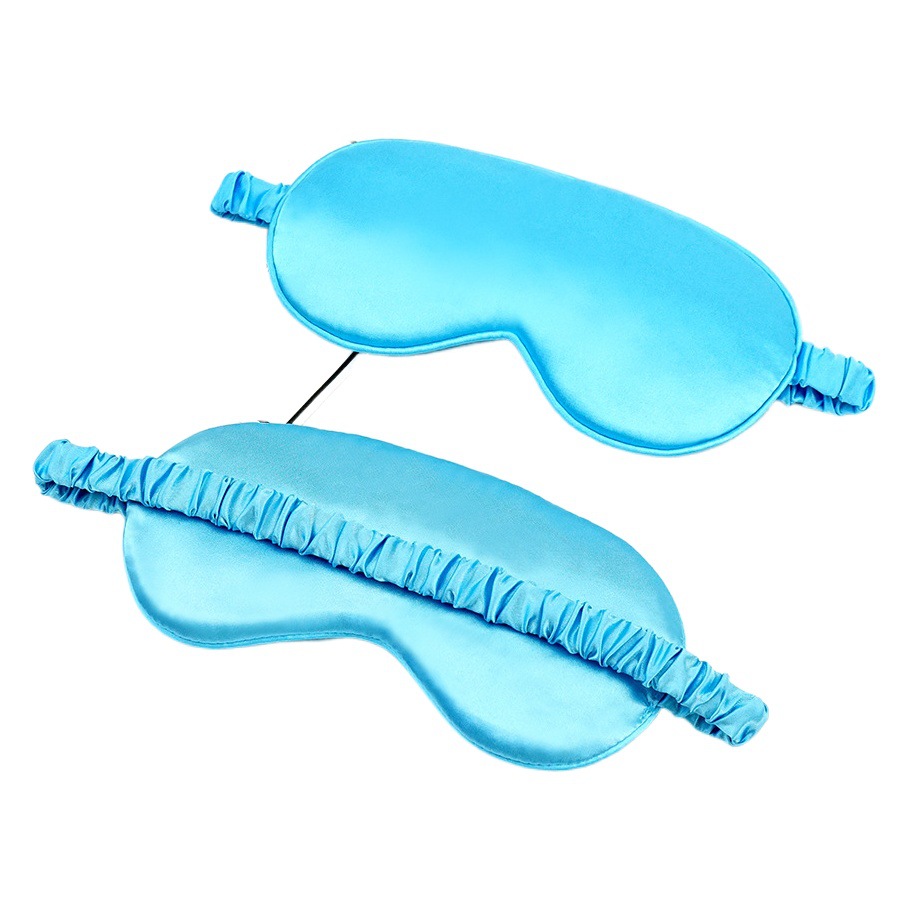 En stock al por mayor máscara de ojo satinado sueño sombreado estudiante transpirable intestino grueso elástico aire viaje máscara de ojo