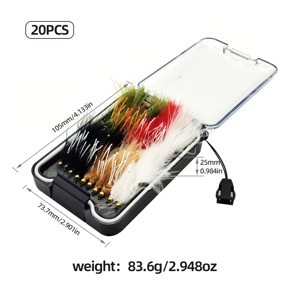 Señuelo de pesca con mosca simulada, juego completo de anzuelos flotantes, cebo de pesca biónico, anzuelo de cebo suave para lanzar.
