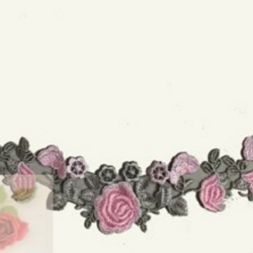 彩色布贴刺绣英伦风条码花边服饰饰品牛仔服旗袍服辅料补丁贴