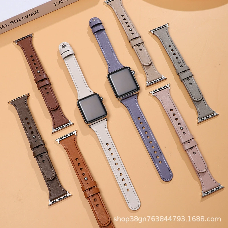 Новый Apple Watch с двойным кольцом Маленькая варварская Талия Один гвоздь Универсальный ремешок для смарт-часов Samsung Huawei