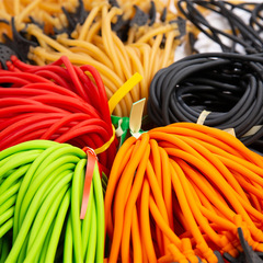 Elastomer bowstring skin high elasticity traditional round rubber band 1745 rubber band flat rubber band bulk batch