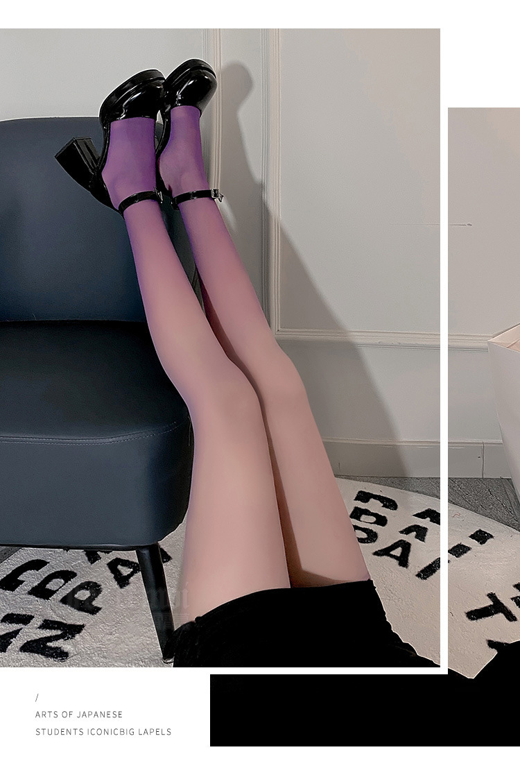 Feimu Pantyhose 7367 Gradient Black Hosiery for Women — detail image 24