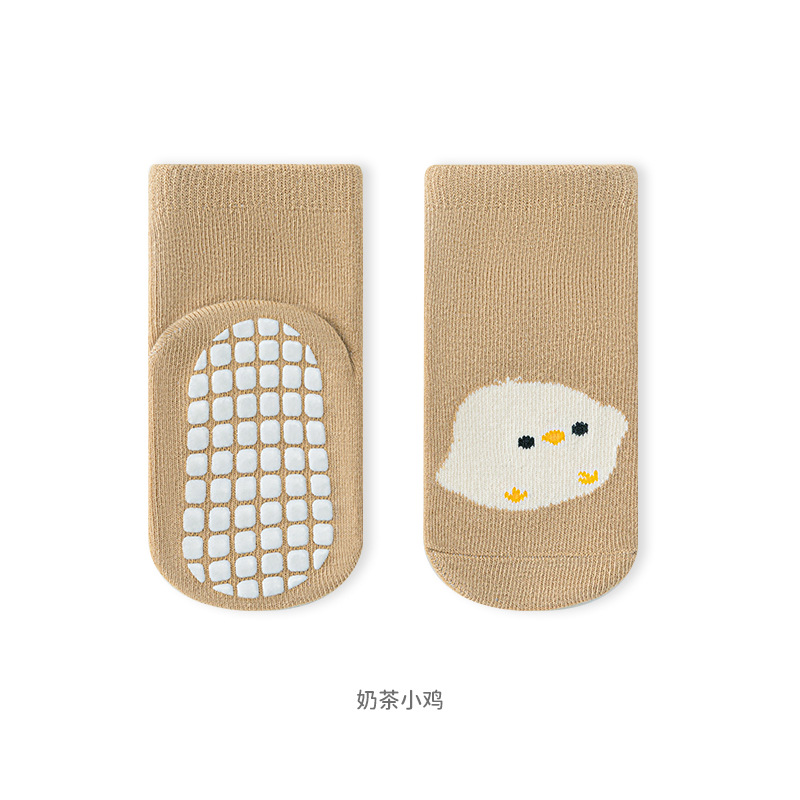 Calcetines para bebé recién nacido de primavera, cuidadosamente seleccionados, calcetines antideslizantes de silicona con dibujos animados de clase A para bebés y niños pequeños.