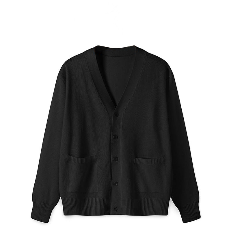 学生JK制服长袖针织衫少女纯色基础外套V领针织开衫毛衣舒适通勤|undefined