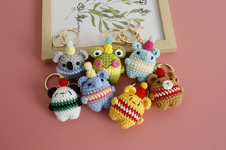 20g Weight Wool Yarn Home Textiles & Decor Type Bag Pendant, Keychain Classification 1 Piece Quantity Daily Occasion yarn Material Anime, Animal, Cartoon Pattern All Seasons Season Cute Style 1 Piece Anime Animal Cartoon Bag Pendant Keychain Yarn Cute Bag Pendant Keychain 1