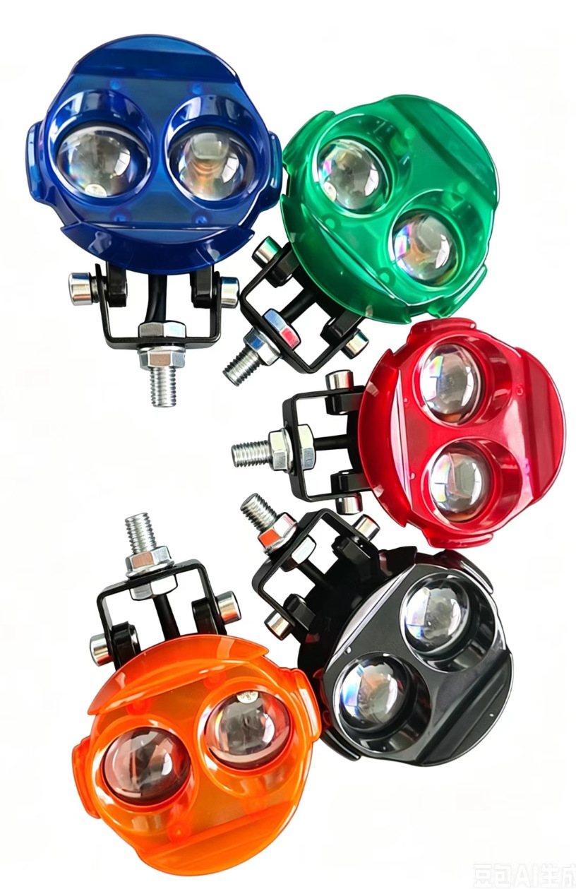 Dual-Eye Waterbird Spotlight for Motorcycles and Electric Vehicles, Led High-Brightness Waterproof Modified Mini Spotlight