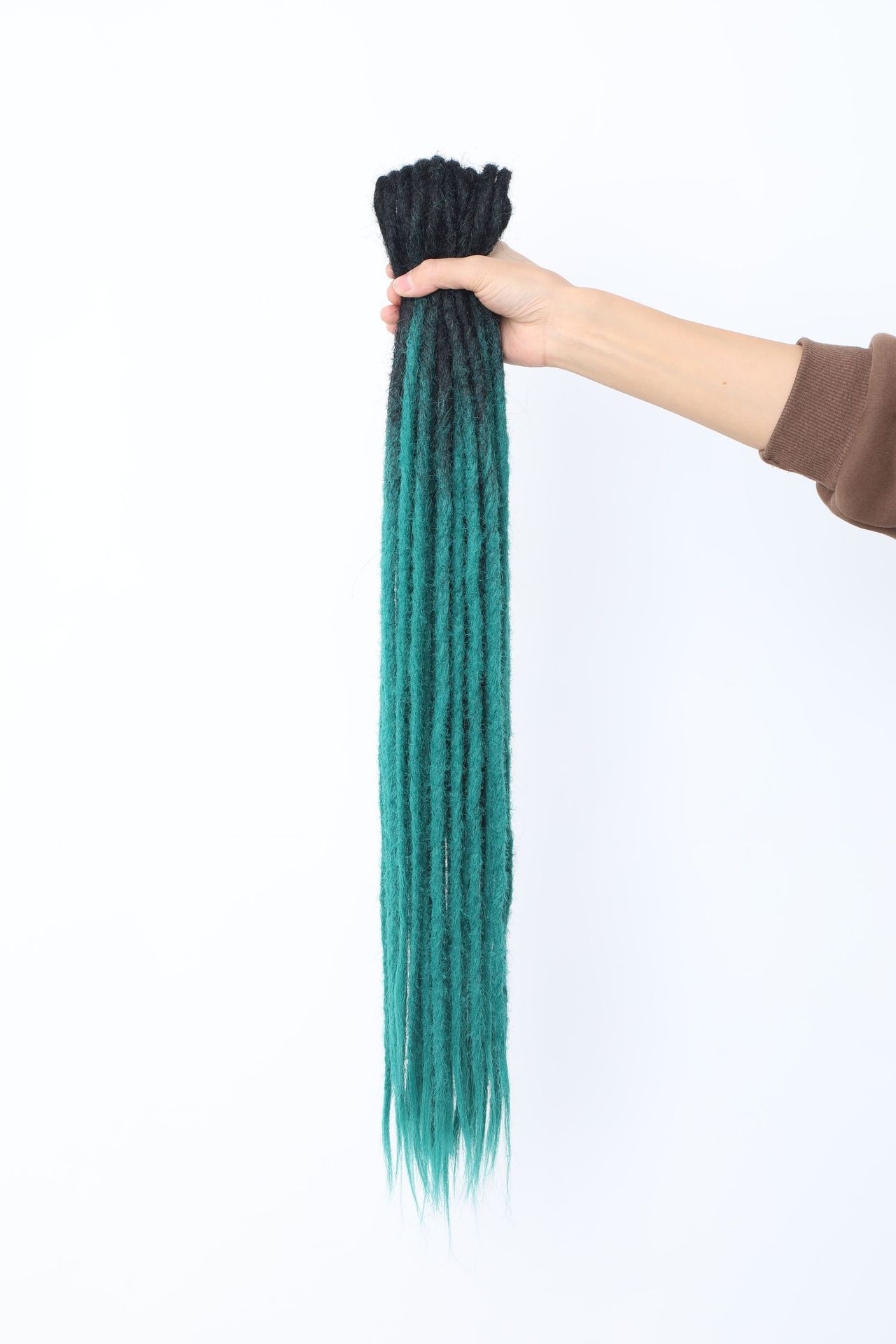 Temu/shein venta caliente pelucas europeas y americanas ganchillo de fibra química pelo dreadlock double trenza sucia trenza sucia de doble cola