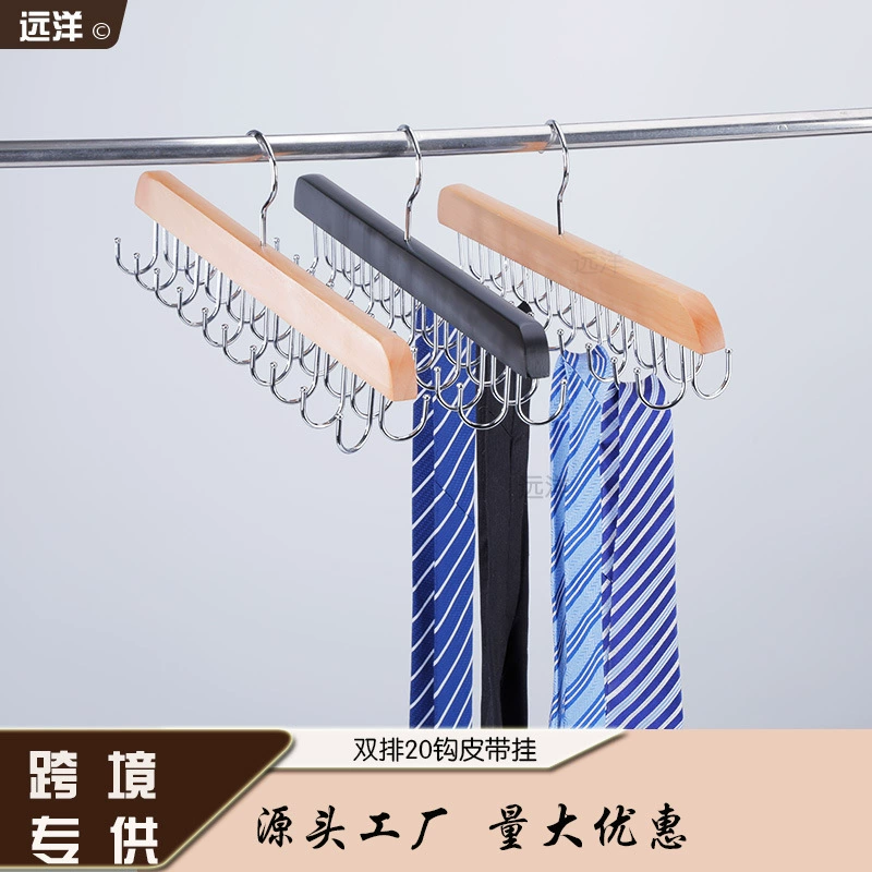 Лучшие продажи на Amazon: 20 крючков для одежды, черные, бесшовные деревянные крючки для вешалок, стойка для демонстрации шляп, прочная деревянная вешалка для хранения одежды оптом