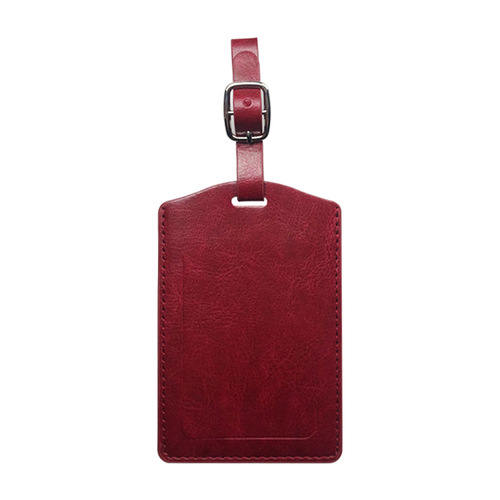 Cross-border wholesale oil-edged imitation leather luggage tags with customized corporate LOGO logo pu luggage tags