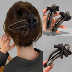 女性の後頭部用の気質ブロークンダイヤモンドリボンヘアピン、レイジーヘアアーティファクト、カモノハシクリップ、ワンラインクリップヘアアクセサリー