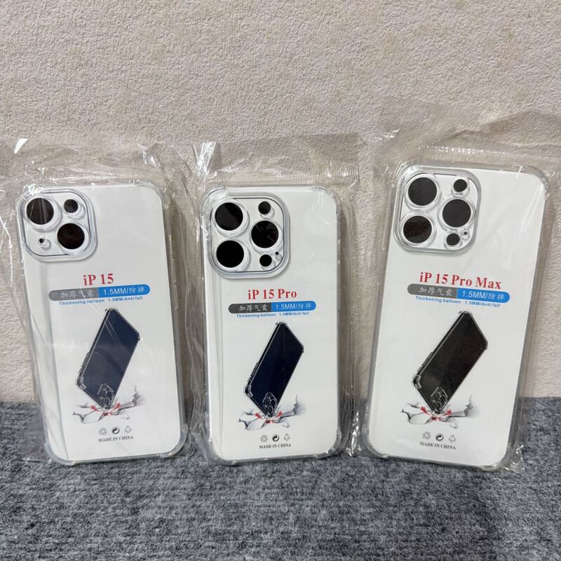 Suitable for Apple 17 15 13 Iphone12 Pro Max 11 Four-Corner Anti-Fall Mobile Phone Case Transparent and Soft