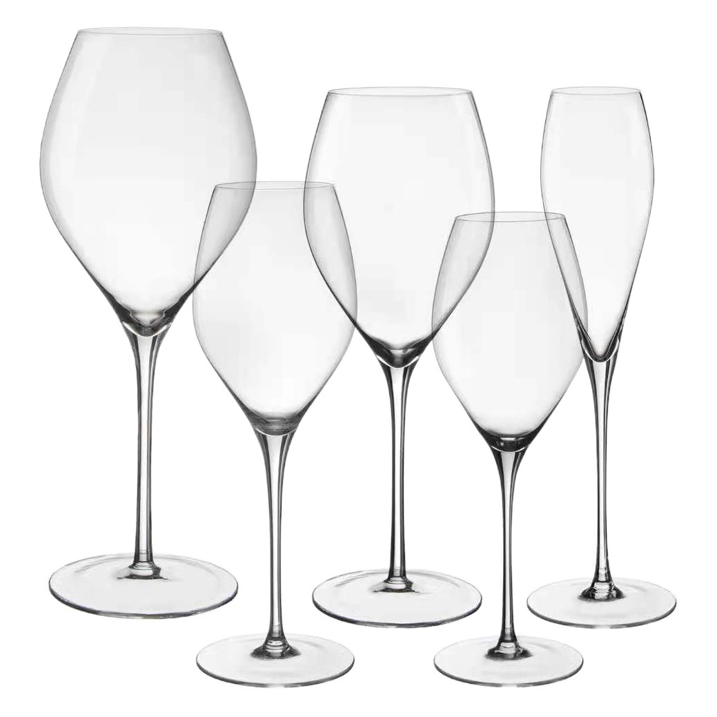 Copas de vino de cristal estilo europeo (stock con leves imperfecciones)