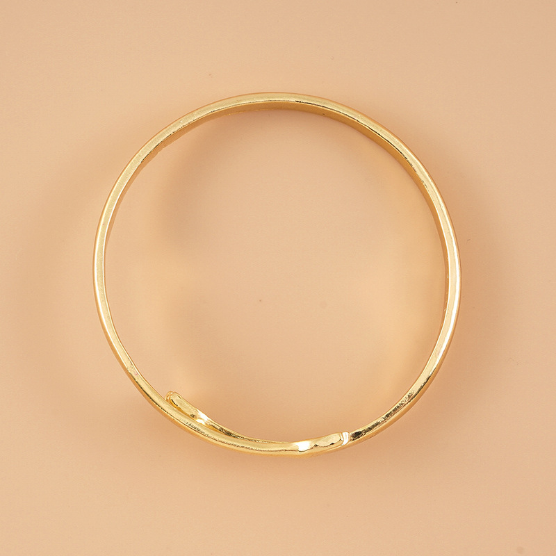 Daily Occasion Exaggerated Simple Style Hand Alloy Bangles Wholesale