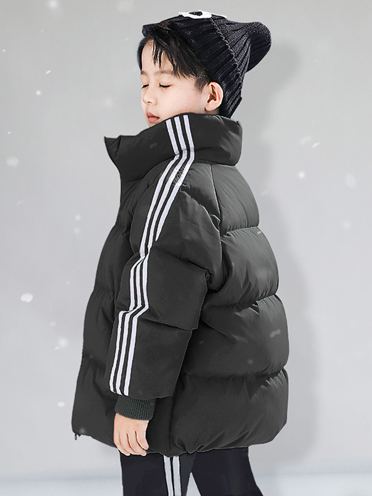 Children's Winter down Jacket, Thickened, Loose Fit, Sporty Style, Boys' Short down Jacket, 90% White Duck down