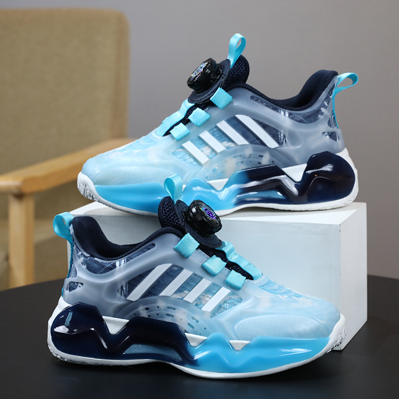 Chaussures pour garçons Chaussures de sport de printemps et d'été Chaussures de course pour enfants Chaussures pour enfants à boucle rotative d'été pour garçons moyens et grands en gros_voghion.com