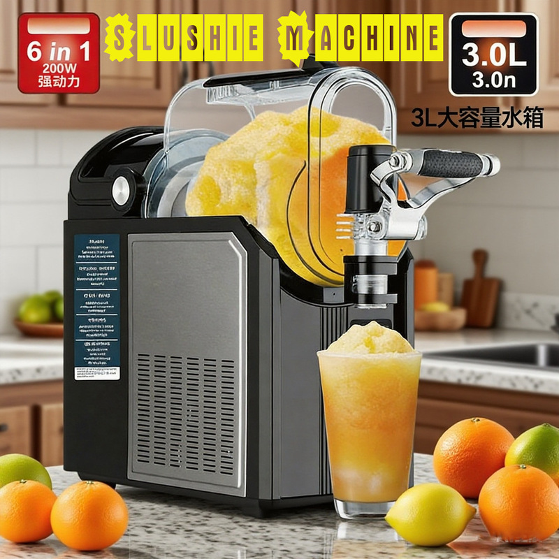 Source Hot Model Fully Automatic Snow Melting Machine Small Household Cold Drink Slush Machine Smoothie Machine Fully Automatic Cleaning Ice Slurry Juice