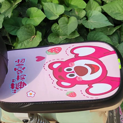 Electric car cushion Sunproof Leather Cushion Cover for Electric - strawberry-bear-rear-seat-cover