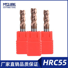 55度タングステン鋼フライス4刃cnc ncフライス工具全体硬質平底合金フライス卸売り
