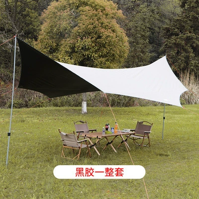 Butterfly-shaped Oversized Black Rubber – Çadırlar - a-pair-of-vinyl-octagonal-canopy-with-struts-5-8-people