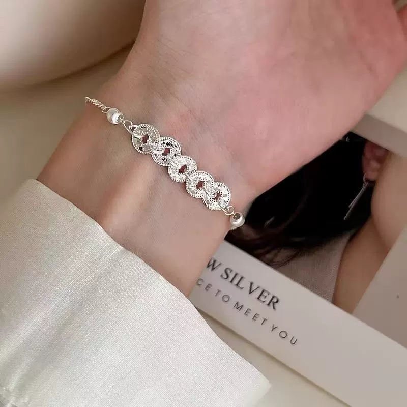 Round Zircon Bracelet Beads, 925 Silver Sample, Simple Elegant Charm (Multiple Codes)