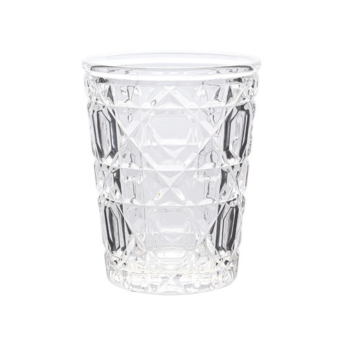 European style colorful plaid creative whiskey cup beer cup hand-engraved cup glass water cup coffee cup foreign wine cup