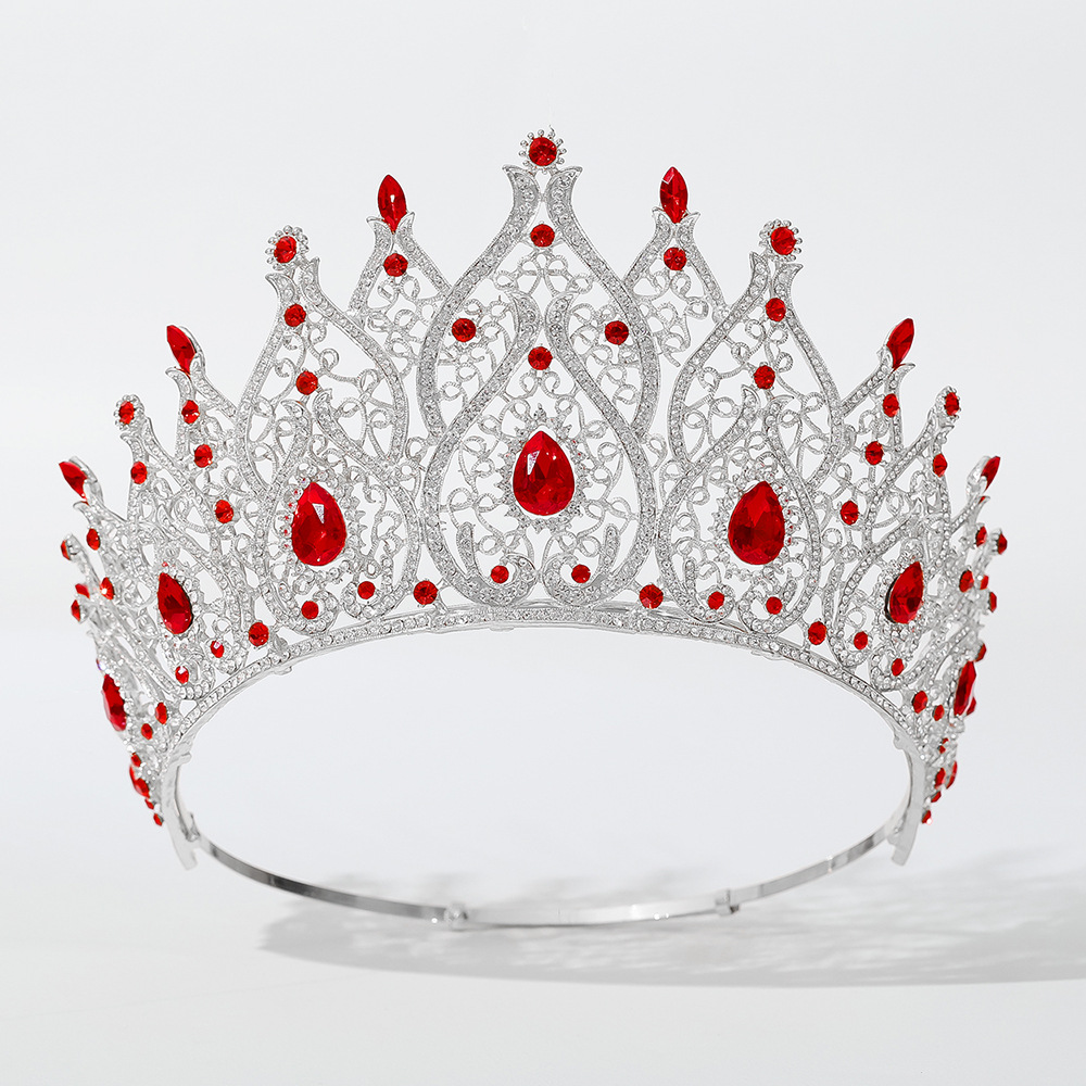 Fábrica de suministro directo de grandes tiaras de corona Baroque Crown Miss Mundo Europa y Europa Cross Border Bride Retro